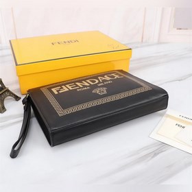 FENDI Мужская сумка с мини-логотипом Модель： 368568 Материал： ко
