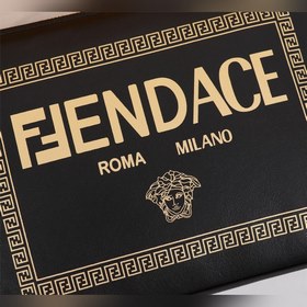 FENDI Мужская сумка с мини-логотипом Модель： 368568 Материал： ко