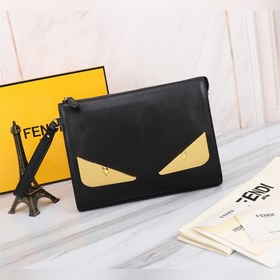 FENDI  Мужская сумка из золотистого металла Артикул： 368568 Кож