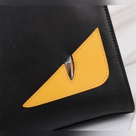 FENDI  Мужская сумка с желтой нашивкой Артикул： 368568 Кожа имп