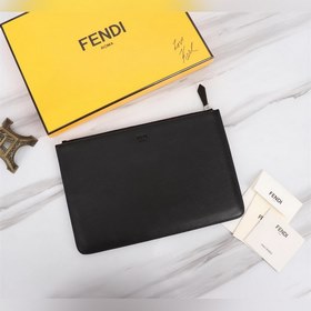 FENDI Косметичка желтого цвета Артикул： 168568 Кожа импортного н