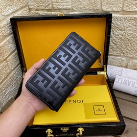 FENDI Новый кожаный кошелек с одним отделением Модель： 9058 Внутр