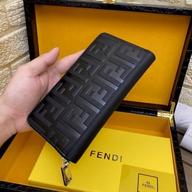 FENDI Новый кожаный кошелек с одним отделением Модель： 9058 Внутр