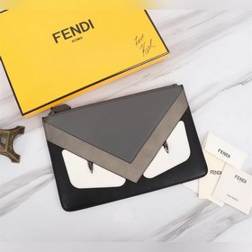 FENDI Черно-серая сумка для макияжа Артикул： 168568 Сумка FEND