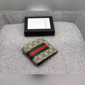 GUCCI  Мужской короткий кошелек Модель： 508569 ПВХ с кожей  Ра