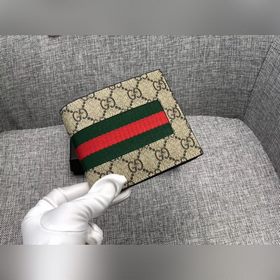 GUCCI  Мужской короткий кошелек Модель： 508569 ПВХ с кожей  Ра