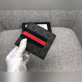 GUCCI Мужской кошелек короткий Модель： 508569 ПВХ с кожей Разм