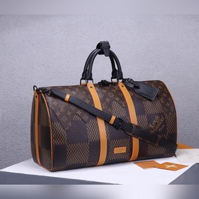 LV Keepall Bandoulière 50 дорожная сумка с металлической фурнитур