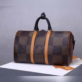 LV Keepall Bandoulière 50 дорожная сумка с металлической фурнитур