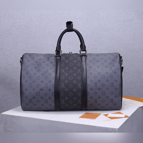 LV Keepall Bandoulière 50 дорожная сумка с металлической фурнитур