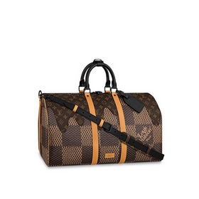 LV Keepall Bandoulière 50 дорожная сумка с металлической фурнитур
