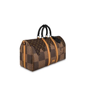 LV Keepall Bandoulière 50 дорожная сумка с металлической фурнитур