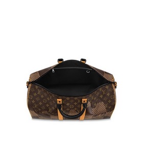 LV Keepall Bandoulière 50 дорожная сумка с металлической фурнитур