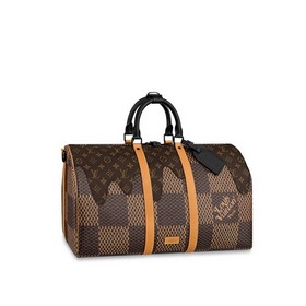 LV Keepall Bandoulière 50 дорожная сумка с металлической фурнитур
