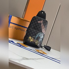 LV AVENUE Сумка через плечо Модель N45277 Черный шелкография  Су