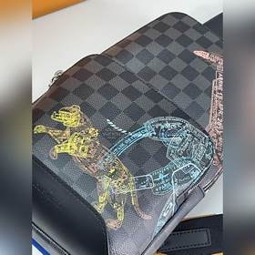 LV AVENUE Сумка через плечо Модель N45277 Черный шелкография  Су