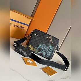 Почтовая сумка LV rio, модель N58040, черный с принтом  Эта сумк