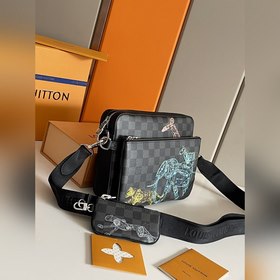 Почтовая сумка LV rio, модель N58040, черный с принтом  Эта сумк