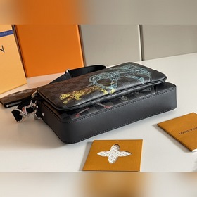Почтовая сумка LV rio, модель N58040, черный с принтом  Эта сумк