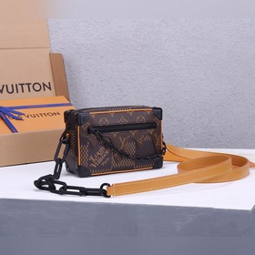 LV Mini Soft Trunk сумка с цепочкой Модель： N60394 Яркий узор Da