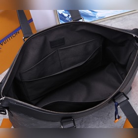 Мужской портфель LV, модель： M40566, черный, с узором «старая кож