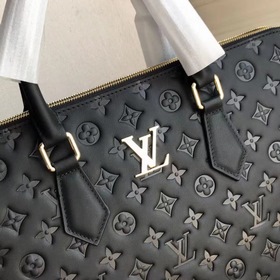 LV Ручная сумка для документов из кожи бычка с двойной молнией, и