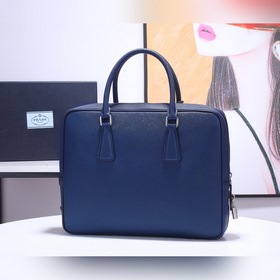 PRADA Модель： P8018 Мужской портфель Оригинальная кожа с кресто
