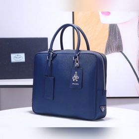 PRADA Модель： P8018 Мужской портфель Оригинальная кожа с кресто