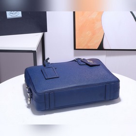 PRADA Модель： P8018 Мужской портфель Оригинальная кожа с кресто