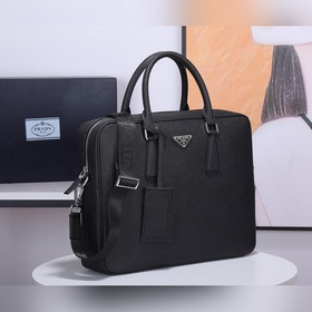 PRADA Модель： 0891 Мужской портфель Оригинальная кожа с кресто