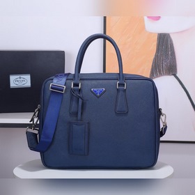 PRADA Модель： 0891 Мужской портфель Оригинальная кожа с кресто