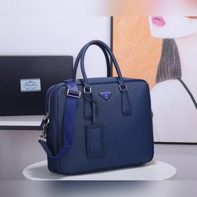 PRADA Модель： 0891 Мужской портфель Оригинальная кожа с кресто
