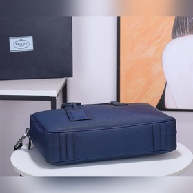 PRADA Модель： 0891 Мужской портфель Оригинальная кожа с кресто
