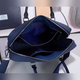 PRADA Модель： 0891 Мужской портфель Оригинальная кожа с кресто
