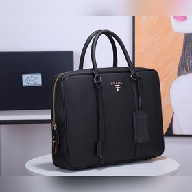 PRADA Модель： 0871 Мужской портфель Оригинальная кожа с текстуро