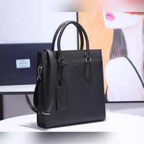 PRADA Модель： A6663 Мужской портфель Оригинальная кожа с крестооб