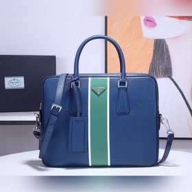 Мужской портфель PRADA, модель 0891-1, двухцветный Оригинальная к