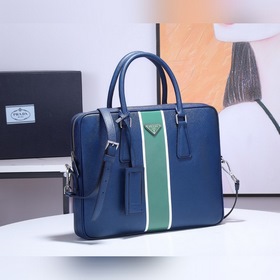 Мужской портфель PRADA, модель 0891-1, двухцветный Оригинальная к
