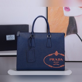 PRADA Новая мужская сумка для документов, модель 2VG039, темно-си