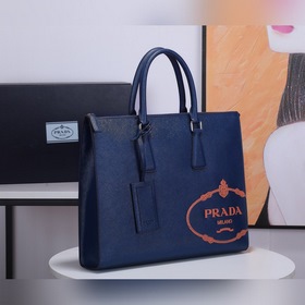 PRADA Новая мужская сумка для документов, модель 2VG039, темно-си