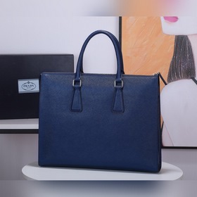 PRADA Новая мужская сумка для документов, модель 2VG039, темно-си