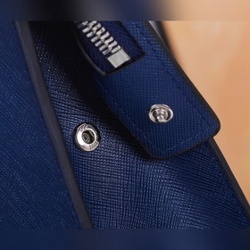 PRADA Новая мужская сумка для документов, модель 2VG039, темно-си