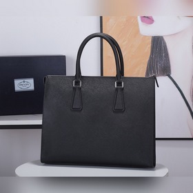 Мужская сумка PRADA, модель 2VG030, черный синим принтом Оригина
