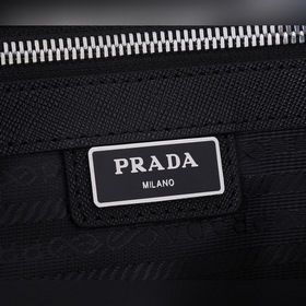 Мужская сумка PRADA, модель 2VG030, черный синим принтом Оригина