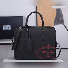 PRADA Новая мужская сумка для документов, модель 2VE368-6, с тисн