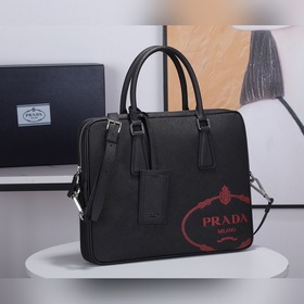 PRADA Новая мужская сумка для документов, модель 2VE368-6, с тисн