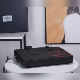 PRADA Новая мужская сумка для документов, модель 2VE368-6, с тисн
