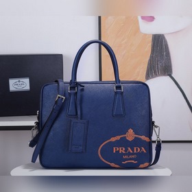 Мужской портфель PRADA, модель 2VE368-6, с тисненым логотипом Ори