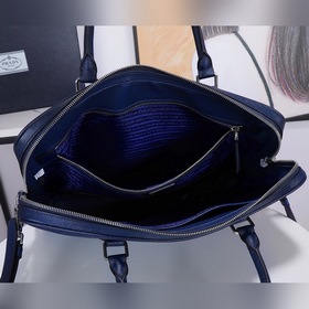 Мужской портфель PRADA, модель 2VE368-6, с тисненым логотипом Ори