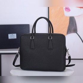 PRADA Saffiano кожаный мужской портфель нового дизайна, ультратон